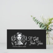 Make-up Artiest Haar Stylist Modern Zwart Wit Goud (Staand voorkant)