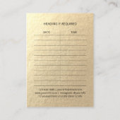 Make-up Artiest Haar Stylist Modern Zwart Wit Goud Afsprakenkaartje (Achterkant)