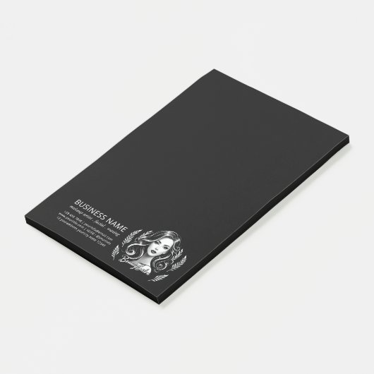 Make-up Artiest Haar Stylist Modern Zwart Wit Goud Post-it® Notes (Schuin)