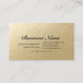 Make-up Artiest Haar Stylist Modern Zwart Wit Goud Visitekaartje (Achterkant)