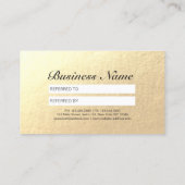 Make-up Artiest Haar Stylist Schoonheidssalon Lash Aanbevelingskaartje (Achterkant)