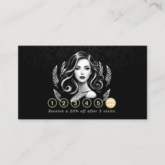 Make-up Artiest Haar Stylist Schoonheidssalon Lash Klantenkaartje (Voorkant)