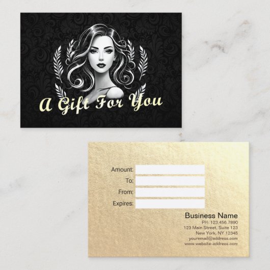 Make-up Artiest Haar Stylist Schoonheidssalon Lash Kortingskaartje (Voorkant / Achterkant)