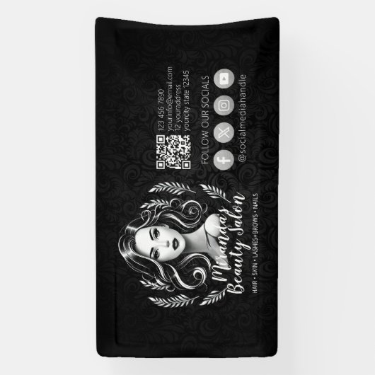 Make-up Artiest Haar Stylist Schoonheidssalon Lash Spandoek (Verticaal)