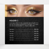 Make-up Artiest Haar Stylist Schoonheidssalon Trif Drieluik Kaart (Binnenkant midden)