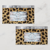 Make-up Artiest Haar Stylist Trendy Luipaard Print Visitekaartje (Voorkant / Achterkant)