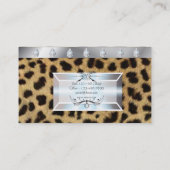 Make-up Artiest Haar Stylist Trendy Luipaard Print Visitekaartje (Achterkant)
