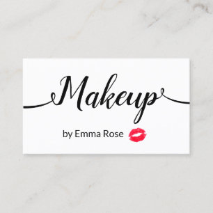 Make-up Artiest Handgeschreven Kalligrafie Script  Visitekaartje