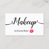 Make-up Artiest Handgeschreven Kalligrafie Script Visitekaartje (Voorkant)
