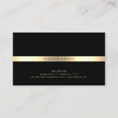 Make-up Artiest Holografisch Glitter Goud Elegant Visitekaartje (Achterkant)