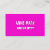Make Up Artiest Hot Roze Heldere Kleurrijke Salons Visitekaartje (Voorkant)