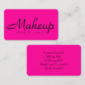 Make-up Artiest Hot Roze Visitekaartjes (Voorkant / Achterkant)