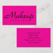 Make-up Artiest Hot Roze Visitekaartjes (Voorkant / Achterkant)