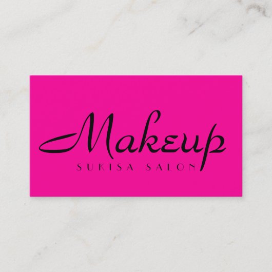 Make-up Artiest Hot Roze Visitekaartjes (Voorkant)
