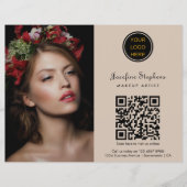 Make-up Artiest Kapper Zakelijk Logo QR Code Flyer (Voorkant)