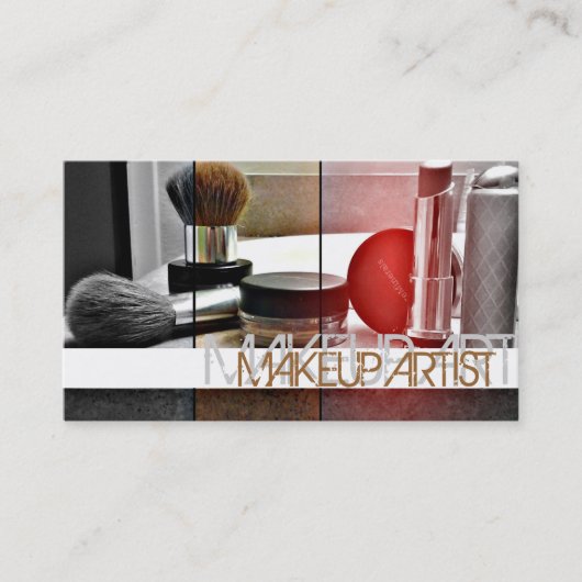 Make-up artiest, kosmetologie, schoonheidsmiddel V Visitekaartje (Voorkant)
