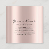 Make-up Artiest Lash Extension Diamond Pink RoseGl Vierkante Visitekaartje (Achterkant)