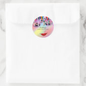 Make-up Artiest Lash Extension Drips Ombre Pastels Ronde Sticker (Tas)