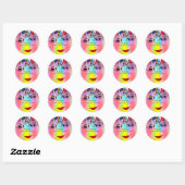 Make-up Artiest Lash Extension Drips Ombre Rainbow Ronde Sticker (Vel)