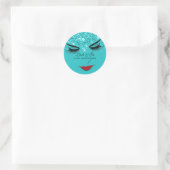 Make-up artiest Lash Extension Lip Princess Mint Ronde Sticker (Tas)