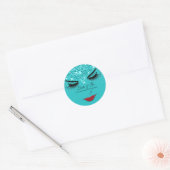 Make-up artiest Lash Extension Lip Princess Mint Ronde Sticker (Envelop)