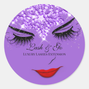 Make-up artiest Lash Extension Lips Princess Royal Ronde Sticker