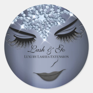 Make-up artiest Lash Extension Lips Royal Blue Smo Ronde Sticker