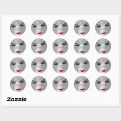 Make-up artiest Lash Extension Lips Zilver Grijs Ronde Sticker (Vel)