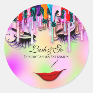 Make-up Artiest Lash Extension Schoonheid Online D Ronde Sticker
