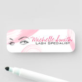 Make-up Artiest Lash Extensions Lashes Brows Roze Naamplaatje (In situ)