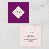 Make-up Artiest Lashes Beauty Beautique Berry Roos Vierkante Visitekaartje (Voorkant / Achterkant)