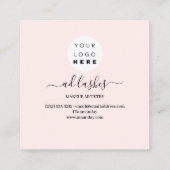 Make-up Artiest Lashes Beauty Beautique Berry Roos Vierkante Visitekaartje (Achterkant)