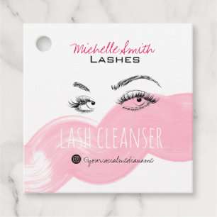 Make-up Artiest Lashes Brow Pink Lash Cleanser Pri Bedankjes Labels