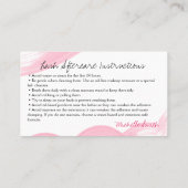 Make-up Artiest Lashes Brows Nazorg Instructies Afsprakenkaartje (Achterkant)