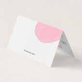 Make-up Artiest Lashes Brows Roze Afspraakkaart Visitekaartje (Achterkant)