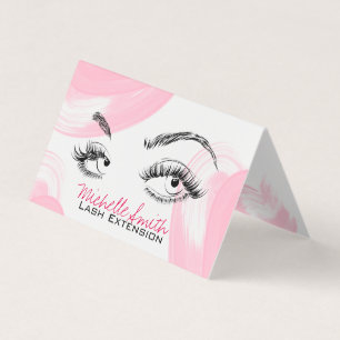 Make-up Artiest Lashes Brows Roze Afspraakkaart Visitekaartje