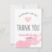 Make-up Artiest Lashes Brows Roze Dank Bedankkaart (Voorkant)
