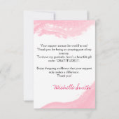 Make-up Artiest Lashes Brows Roze Dank Bedankkaart (Achterkant)