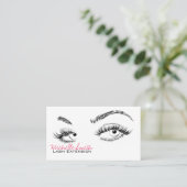 Make-up Artiest Lashes Brows Wit Afspraakkaart Afsprakenkaartje (Staand voorkant)