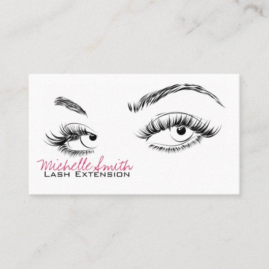 Make-up Artiest Lashes Brows Wit Afspraakkaart Afsprakenkaartje (Voorkant)