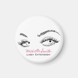 Make-up Artiest Lashes Brows Zwart en Wit Eenvoudi Magneet