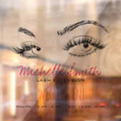 Make-up Artiest Lashes Brows Zwart en Wit Eenvoudi Raamsticker (Vel 2)