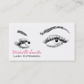 Make-up Artiest Lashes Brows Zwart en Wit Eenvoudi Visitekaartje (Voorkant)