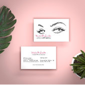 Make-up Artiest Lashes Brows Zwart en Wit Eenvoudi Visitekaartje