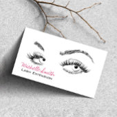 Make-up Artiest Lashes Brows Zwart en Wit Eenvoudi Visitekaartje