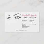 Make-up Artiest Lashes Brows Zwart en Wit Eenvoudi Visitekaartje (Voorkant)