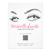 Make-up Artiest Lashes Brows Zwart Wit QR Code Foto Afdruk (Voorkant)
