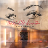 Make-up Artiest Lashes Brows Zwart Wit QR Code Raamsticker (Vel 2)