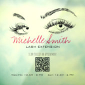Make-up Artiest Lashes Brows Zwart Wit QR Code Raamsticker (Vel 3)