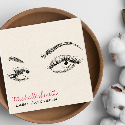 Make-up Artiest Lashes Brows Zwart Wit QR Code Vierkante Visitekaartje